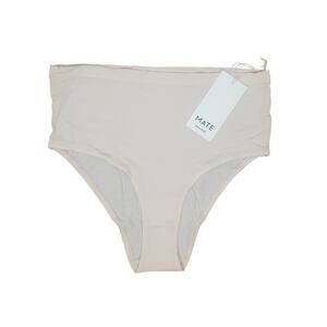 NEW Mate the Label Tencel Comfort High Rise Cheeky Brief Underwear Size M Sand